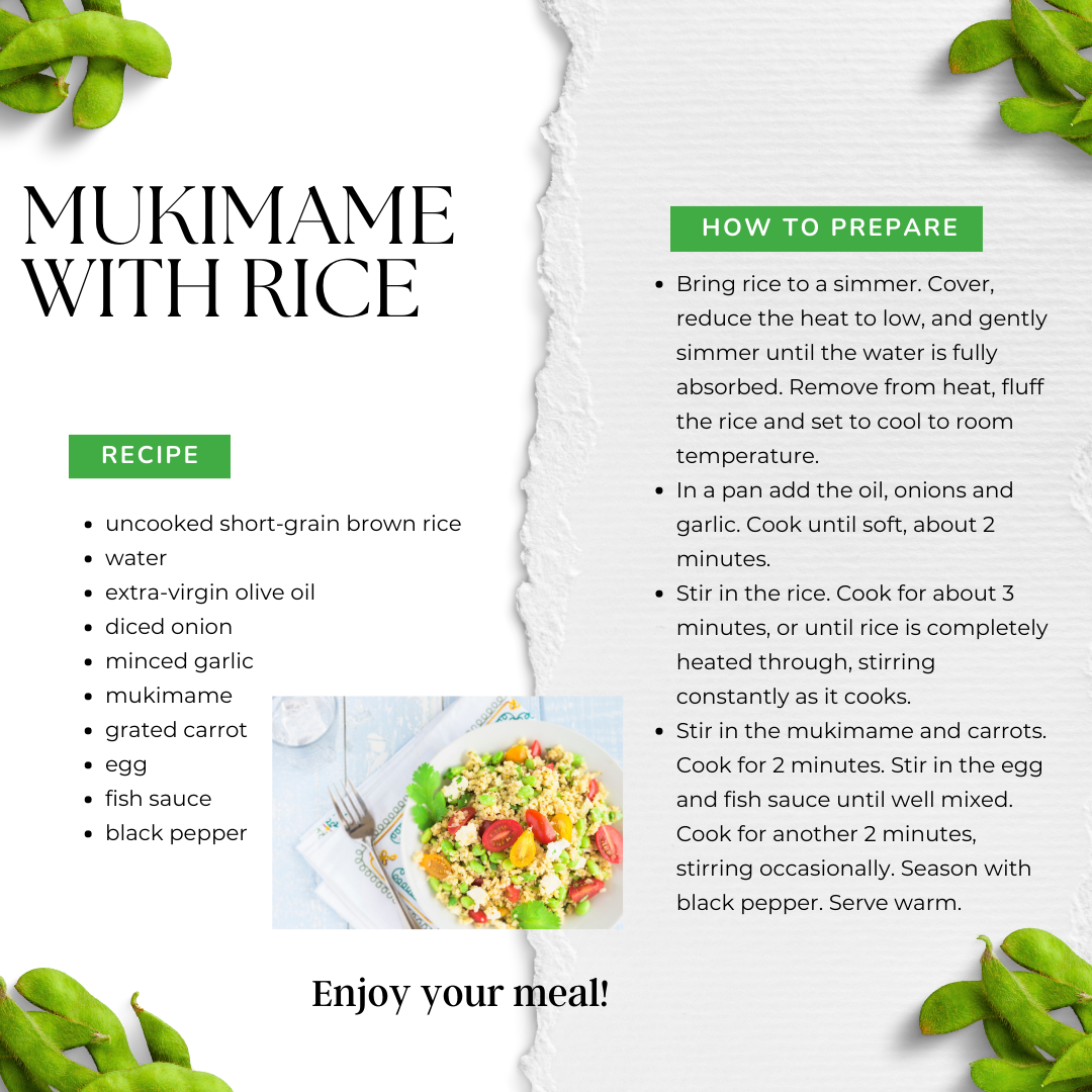 mukimame with rice recipe